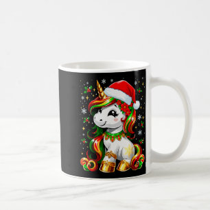 Cute Christmas Shirt Girls Women Xmas Unicorn Chri Coffee Mug