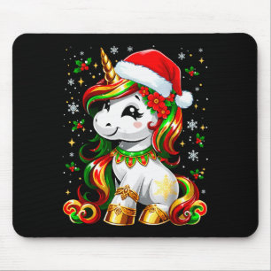 Cute Christmas Shirt Girls Women Xmas Unicorn Chri Mouse Mat