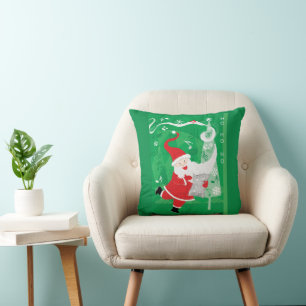 Cute Christmas, Singing and Dancing Santa Claus Cushion