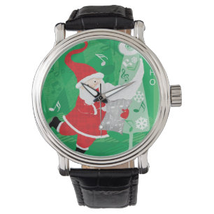 Cute Christmas, Singing and Dancing Santa Claus Watch