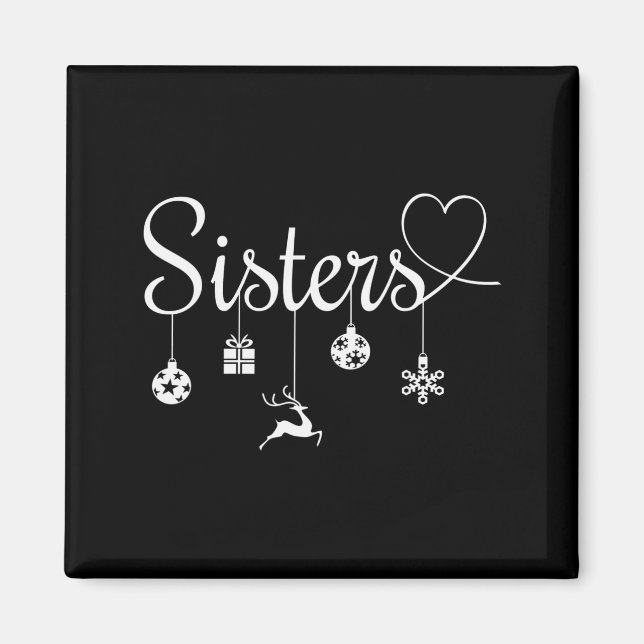 Cute Christmas Sisters  Magnet (Front)