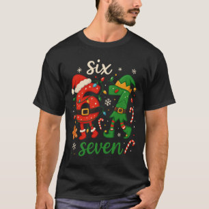 Cute Christmas Six Seven Meme  T-Shirt