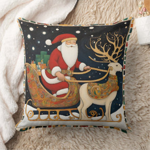 Cute Christmas Sleigh Cushion
