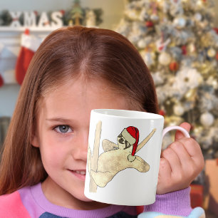 Cute Christmas Sloth in a Tree Coffee Mug