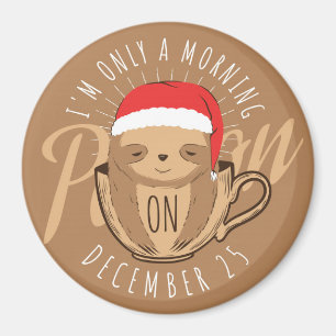 Cute Christmas Sloth Magnet