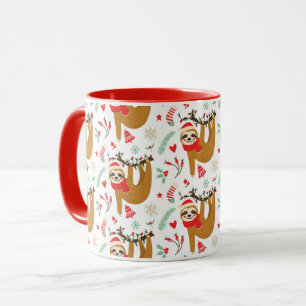 Cute Christmas Sloths Mug