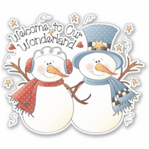 Cute Christmas snow couple candy cookie home tin