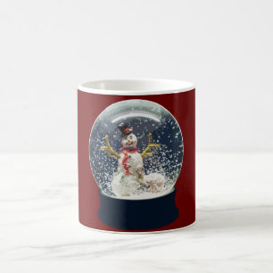 Cute Christmas Snow Globe Happy Winter Snowman Coffee Mug