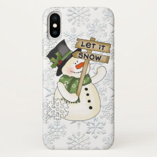 Cute Christmas snow snowman phone case ten