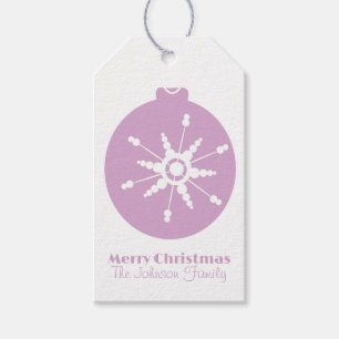 Cute Christmas Snowflake Ornament Family Gift Tags