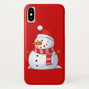 Cute Christmas Snowman iPhone X Case