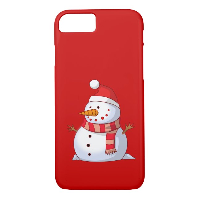 Cute Christmas Snowman Case-Mate iPhone Case (Back)