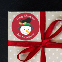 Cute Christmas Snowman Custom Red From Gift