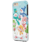 Cute Christmas Snowman Family in the Snow