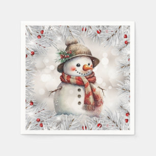 Cute Christmas Snowman  Napkin