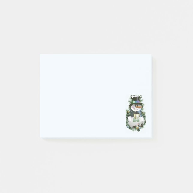 Cute Christmas Snowman Post-it Notes (Front)
