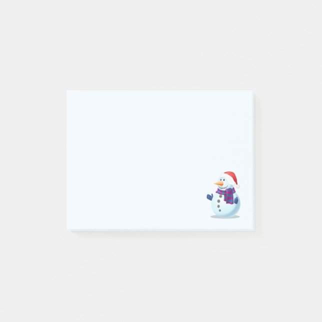 Cute Christmas Snowman Post-it Notes (Front)