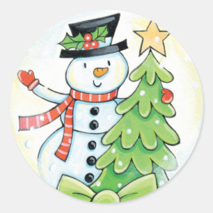 Cute Christmas Snowman stickers