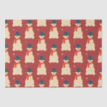 Cute Christmas Snowman  Tissue Paper<br><div class="desc">This cute Christmas snowman tissue paper features a lively red background, adding a festive touch to holiday gift-giving. The cheerful snowman design, with its colorful and playful elements, makes it an excellent choice for wrapping children’s Christmas presents. Its bright and whimsical appearance will surely bring joy to both the givers...</div>
