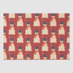 Cute Christmas Snowman  Tissue Paper<br><div class="desc">This cute Christmas snowman tissue paper features a lively red background, adding a festive touch to holiday gift-giving. The cheerful snowman design, with its colorful and playful elements, makes it an excellent choice for wrapping children’s Christmas presents. Its bright and whimsical appearance will surely bring joy to both the givers...</div>