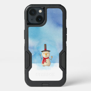 Cute Christmas Snowman Waving And Smiling