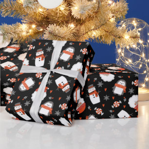 Cute Christmas Snowman Wrapping Paper