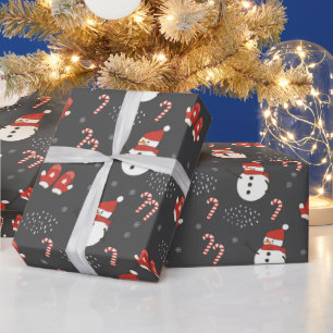 Cute Christmas Snowman Wrapping Paper