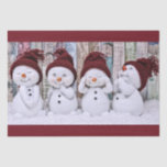Cute Christmas Snowmen Decoupage Tissue Paper<br><div class="desc">Cute Christmas Snowmen Decoupage Tissue Paper</div>