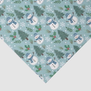 Cute Christmas Snowmen Pattern Tissue Paper