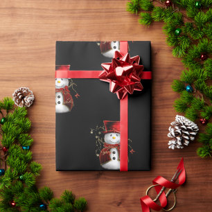 Cute Christmas Snowmen Wrapping Paper