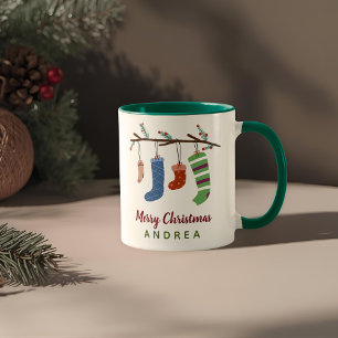 Cute Christmas Socks Holiday Christmas Gift Mug
