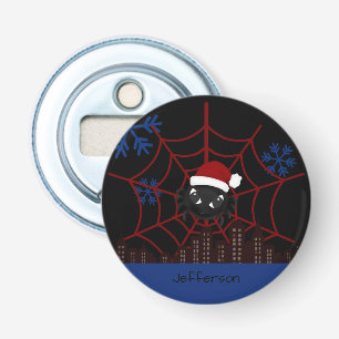 Cute Christmas Spider Personalised Bottle Opener