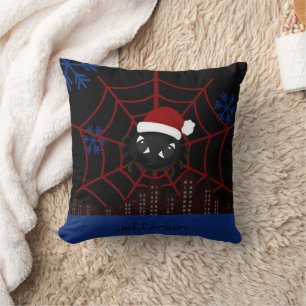 Cute Christmas Spider Personalised Cushion