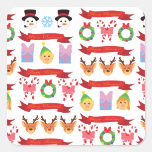 Cute Christmas Square Sticker