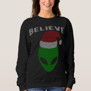 Cute Christmas Style Alien Santa Sweatshirt