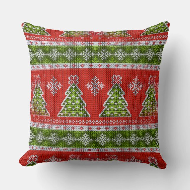 Cute  Christmas sweater design Cushion (Front)