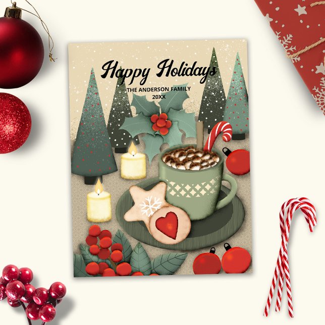 Cute Christmas Sweets  Holiday Postcard (Creator Uploaded)