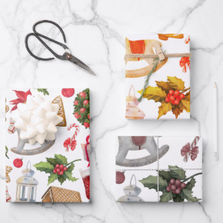 Cute Christmas symbols  Wrapping Paper Sheet