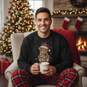 Cute Christmas Teddy Bear Holiday Men's Sweatshirt