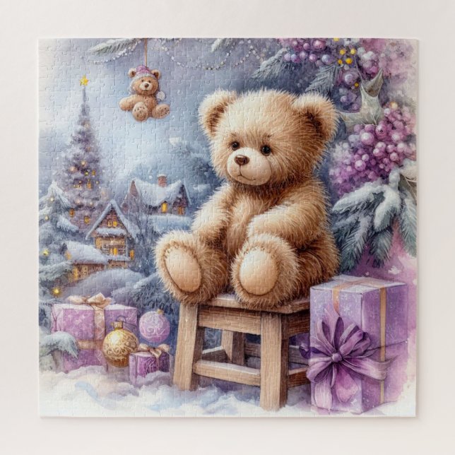 Cute Christmas Teddy Bear Jigsaw Puzzle (Vertical)