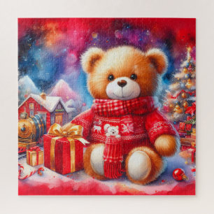 Cute Christmas Teddy Bear Jigsaw Puzzle