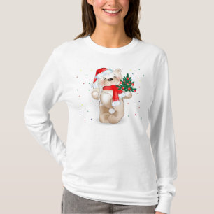 cute christmas teddy bear t-shirt