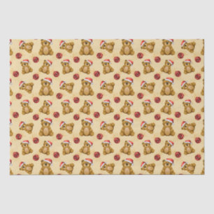 Cute Christmas Teddy Bears  Tissue Paper