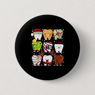 Cute Christmas Teeth Funny Christmas Dentist Denta 6 Cm Round Badge