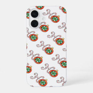 Cute Christmas Text, Ho in Candy Canes Ornaments iPhone 16 Case