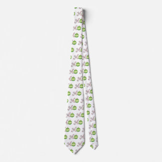 Cute Christmas Text, Ho in Candy Canes Ornaments Tie