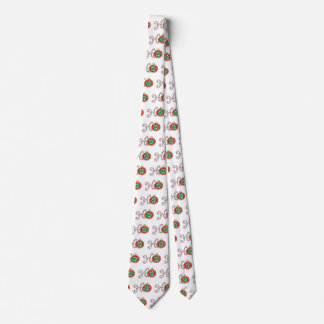 Cute Christmas Text, Ho in Candy Canes Ornaments Tie