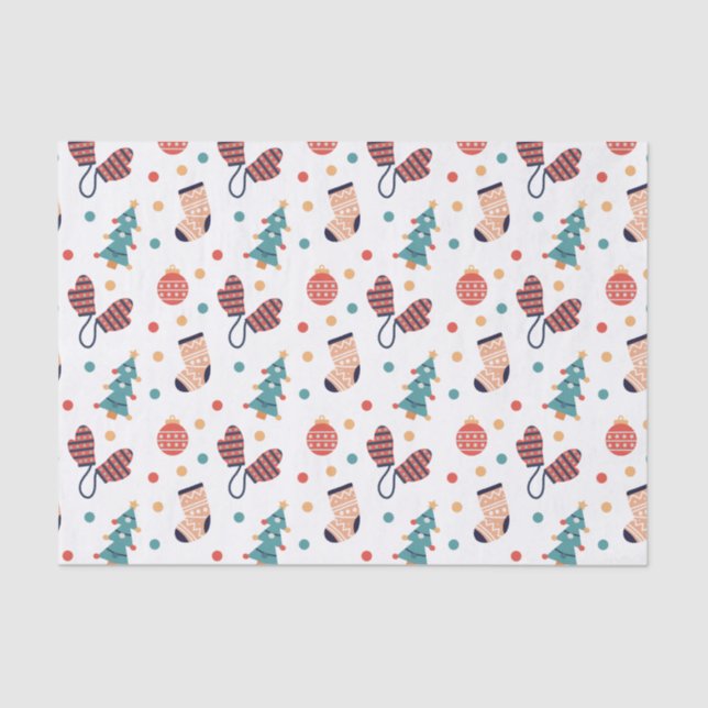 Cute Christmas Themed  Tissue Paper (Front)