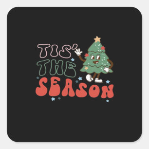 Cute Christmas, Tis The Season Square Sticker