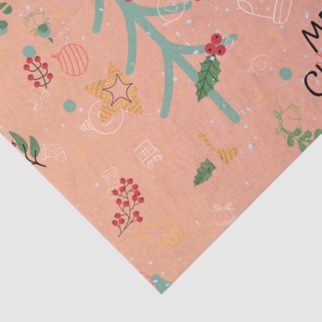 Cute Christmas Tissue Paper (Detail)